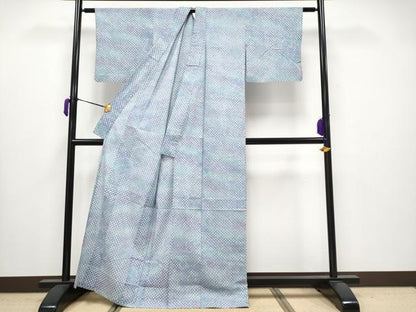 平和屋着物■極上　夏物　浴衣　有松鳴海絞り　霞文　綿　逸品　CYAA3663s5
