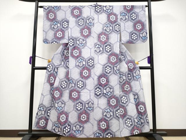 平和屋着物∴極上 夏物 浴衣 有松鳴海絞り 亀甲花文 綿 逸品 CYAA3667s5