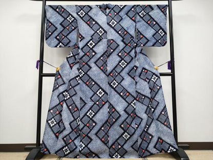 平和屋着物∴極上 夏物 浴衣 有松鳴海絞り 吉祥花文 綿 逸品 CYAA3670s5