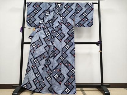 平和屋着物∴極上 夏物 浴衣 有松鳴海絞り 吉祥花文 綿 逸品 CYAA3670s5