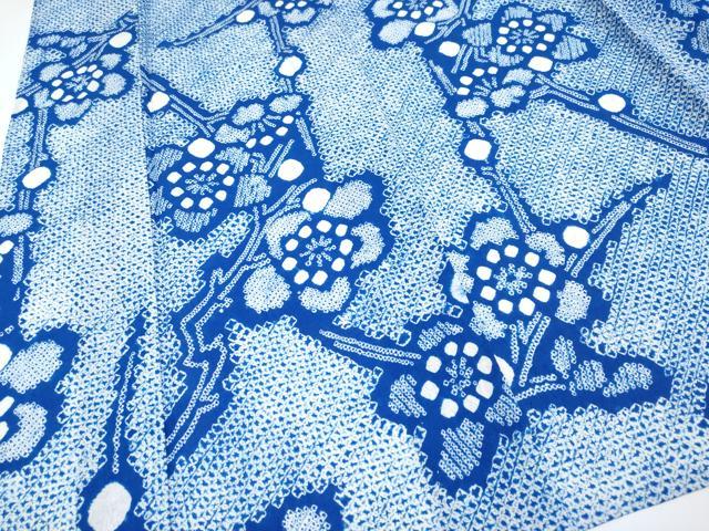 平和屋着物∴極上 夏物 浴衣 有松鳴海絞り 枝梅文 綿 逸品 CYAA3672s5