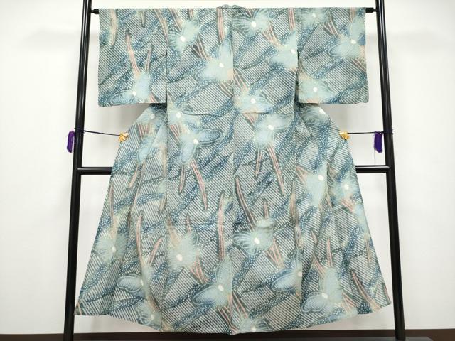 平和屋着物∴極上 夏物 浴衣 有松鳴海絞り 舞蝶文 綿 逸品 CYAA3673s5