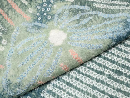 平和屋着物∴極上 夏物 浴衣 有松鳴海絞り 舞蝶文 綿 逸品 CYAA3673s5