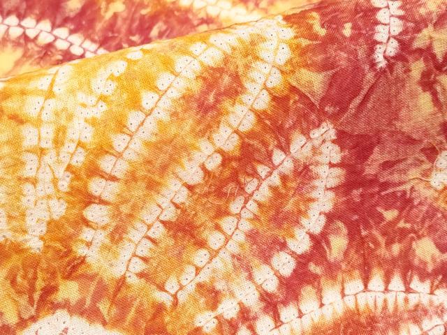 平和屋着物∴極上 夏物 浴衣 有松鳴海絞り 舞花文 綿 逸品 未使用 CYAA3674s5
