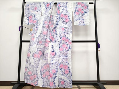 平和屋着物∴極上 夏物 浴衣 有松鳴海絞り 草花文 綿 逸品 CYAA3675s5