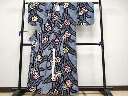 平和屋着物∴極上 夏物 浴衣 有松鳴海絞り 草花文 綿 逸品 CYAA3678s5