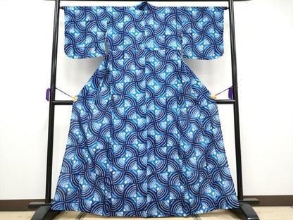 平和屋着物∴極上 夏物 浴衣 有松鳴海絞り 抽象文 綿 逸品 CYAA3680s5