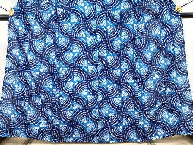 平和屋着物∴極上 夏物 浴衣 有松鳴海絞り 抽象文 綿 逸品 CYAA3680s5
