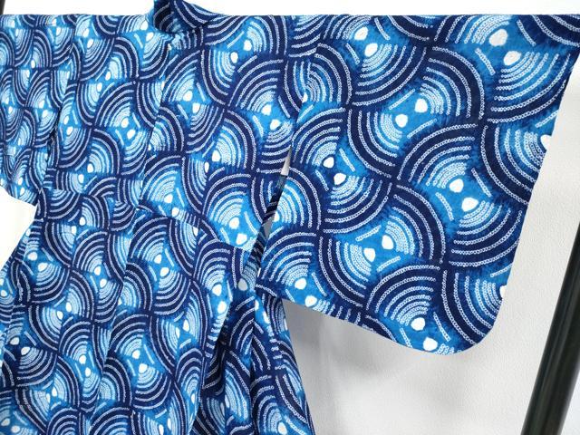 平和屋着物∴極上 夏物 浴衣 有松鳴海絞り 抽象文 綿 逸品 CYAA3680s5
