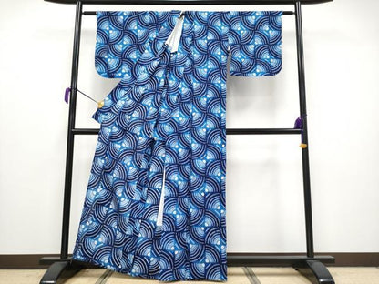 平和屋着物∴極上 夏物 浴衣 有松鳴海絞り 抽象文 綿 逸品 CYAA3680s5