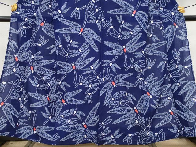 平和屋着物∴極上 夏物 浴衣 有松鳴海絞り トンボ 綿 逸品 CYAA3681s5