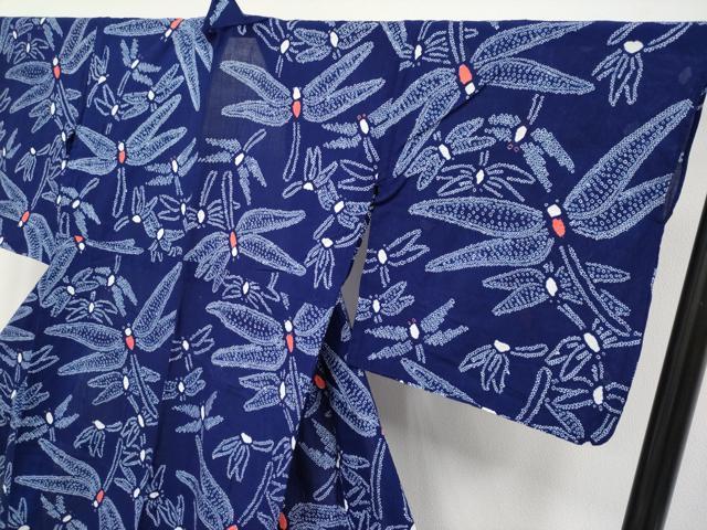平和屋着物∴極上 夏物 浴衣 有松鳴海絞り トンボ 綿 逸品 CYAA3681s5