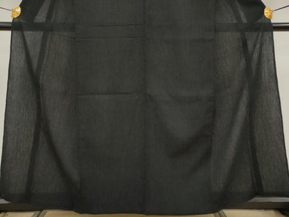 平和屋着物＊極上 夏物 色無地 黒地 やまと誂製 綿×麻 逸品 CYAA3687s5