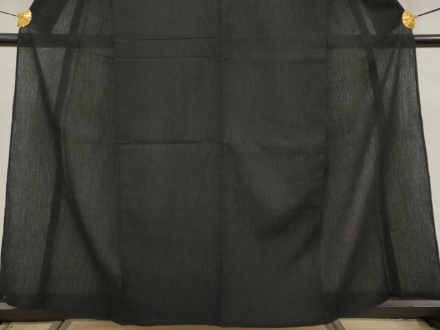 平和屋着物＊極上 夏物 色無地 黒地 やまと誂製 綿×麻 逸品 CYAA3687s5