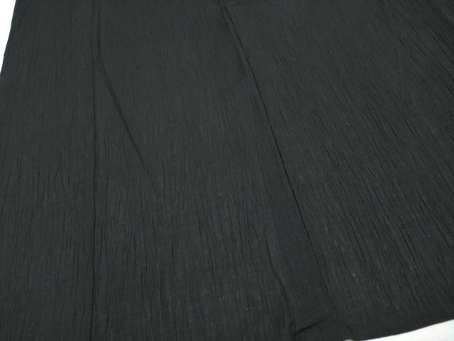 平和屋着物＊極上 夏物 色無地 黒地 やまと誂製 綿×麻 逸品 CYAA3687s5
