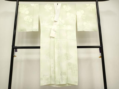 平和屋着物●上質な長襦袢 無双仕立て 雪輪枝花地紋 暈し染め 逸品 未使用 CYAA3696s5