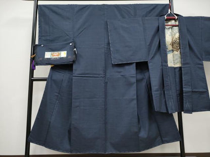 平和屋着物●極上 男性 本場大島紬 アンサンブル 吉祥文 証紙付き 逸品 未使用 CYAA3707s5