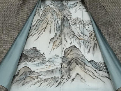 平和屋着物●極上 男性 紬 アンサンブル 120亀甲 総詰め 逸品 CYAA3709s5