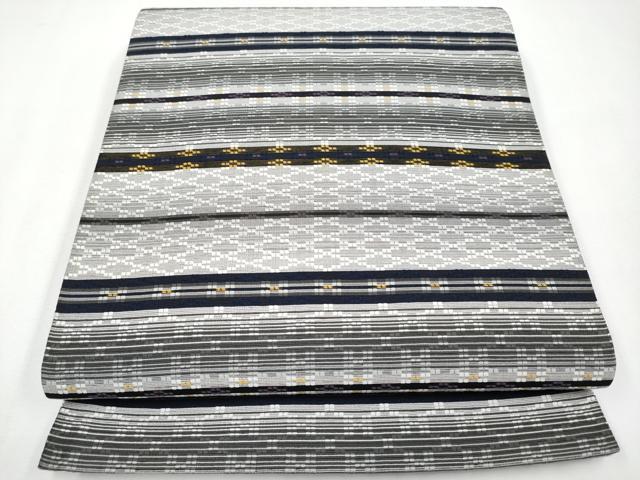 平和屋着物●極上 全通柄袋帯 花織 横段文 逸品 CYAA3724s5