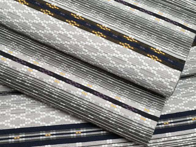 平和屋着物●極上 全通柄袋帯 花織 横段文 逸品 CYAA3724s5
