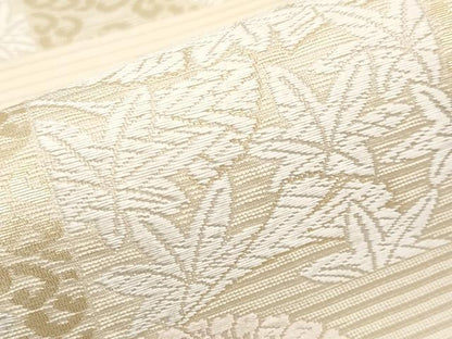 平和屋着物■極上　夏物　六通柄袋帯　唐織　横段花菱文　金糸　逸品　CYAA3735s5