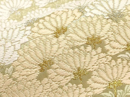 平和屋着物●極上 六通柄袋帯 唐織 唐錦 瑞翔菊文様 本金箔 逸品 CYAA3753s5