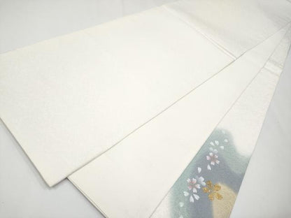 平和屋着物●極上 世界的友禅作家 千地泰弘 太鼓柄袋帯 舞桜文 金彩 逸品 CYAA3772s5