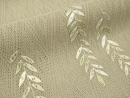 平和屋着物＊極上 夏物 八寸名古屋帯 羅 総刺繍 枝垂れ柳 利休茶色地 逸品 未使用 CYAA3780s5