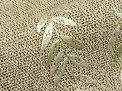 平和屋着物＊極上 夏物 八寸名古屋帯 羅 総刺繍 枝垂れ柳 利休茶色地 逸品 未使用 CYAA3780s5