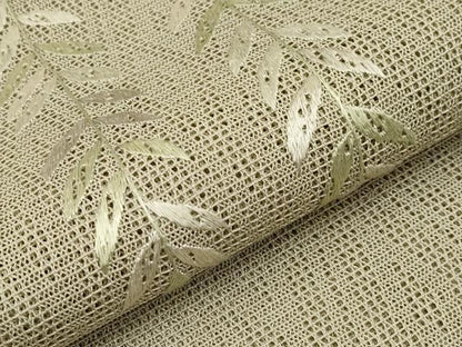 平和屋着物＊極上 夏物 八寸名古屋帯 羅 総刺繍 枝垂れ柳 利休茶色地 逸品 未使用 CYAA3780s5