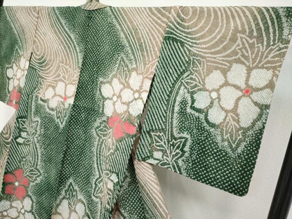 平和屋着物∴極上 夏物 浴衣 有松鳴海絞り 流水枝花文 綿 逸品 CYAA3790s5