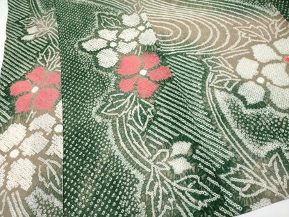 平和屋着物∴極上 夏物 浴衣 有松鳴海絞り 流水枝花文 綿 逸品 CYAA3790s5