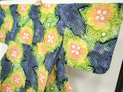 平和屋着物∴極上 夏物 浴衣 有松鳴海絞り 舞花文 綿 逸品 未使用 CYAA3791s5
