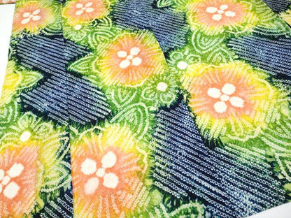 平和屋着物∴極上 夏物 浴衣 有松鳴海絞り 舞花文 綿 逸品 未使用 CYAA3791s5