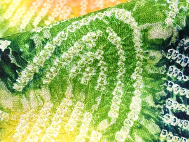 平和屋着物∴極上 夏物 浴衣 有松鳴海絞り 舞花文 綿 逸品 未使用 CYAA3791s5