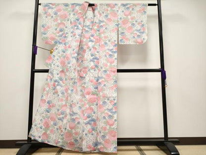 平和屋本店＊極上 夏物 本場小千谷ちぢみ 枝花文 麻 逸品 CYAA3796s5