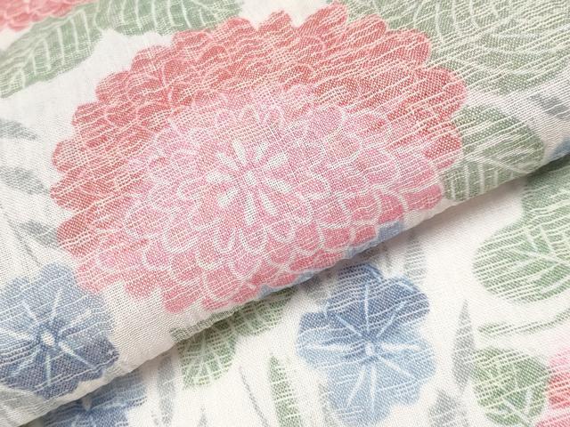 平和屋本店＊極上 夏物 本場小千谷ちぢみ 枝花文 麻 逸品 CYAA3796s5