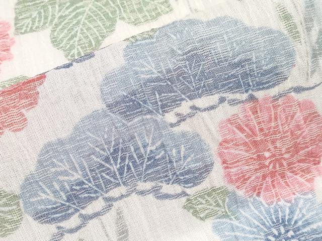 平和屋本店＊極上 夏物 本場小千谷ちぢみ 枝花文 麻 逸品 CYAA3796s5