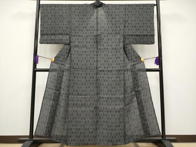 平和屋本店■極上　夏物　石川県指定無形文化財　能登上布　本麻手織上布　菊尽くし　逸品　未使用　CYAA3797s5