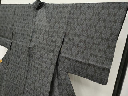平和屋本店■極上　夏物　石川県指定無形文化財　能登上布　本麻手織上布　菊尽くし　逸品　未使用　CYAA3797s5