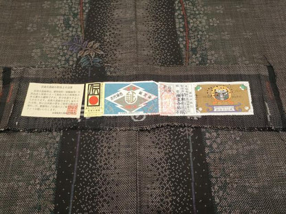 平和屋着物●極上 本場大島紬 9マルキ 泥染め 枝葉文 興紬商店謹製 やまと誂製 証紙付き 逸品 未使用 CYAA3804s5