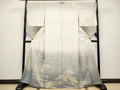 平和屋本店■極上　金彩友禅　卓越技能者・名工・和田光正　訪問着　枝松文　暈し染め　金銀彩　逸品　未使用　CYAA3806s5