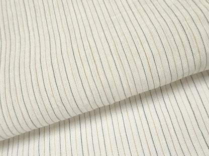 平和屋本店＊極上 夏物 本場小千谷ちぢみ 縞 練色地 証紙付き 麻 逸品 未使用 CYAA3809s5