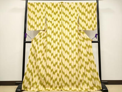 平和屋本店■極上　銀座　志ま亀　小紋　間道　蜂蜜色地　逸品　CYAA3811s5