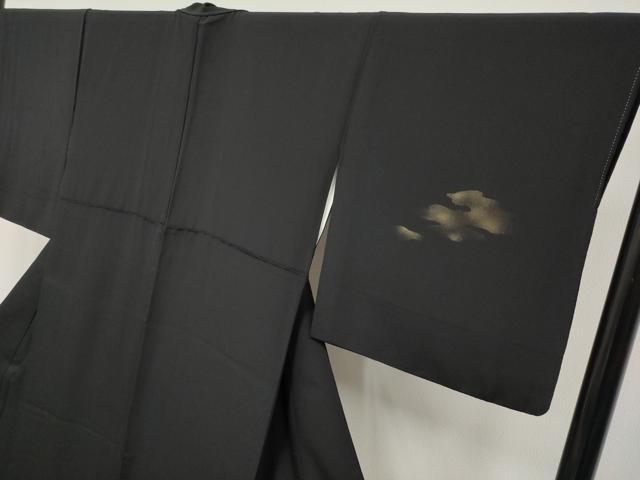 平和屋本店■極上　訪問着　手描き　雷神　黒地　金彩　逸品　CYAA3814s5
