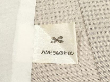 平和屋着物▽極上 江戸小紋 保科勝信 単衣 角通し 薄香色地 逸品 CYAA3824s5