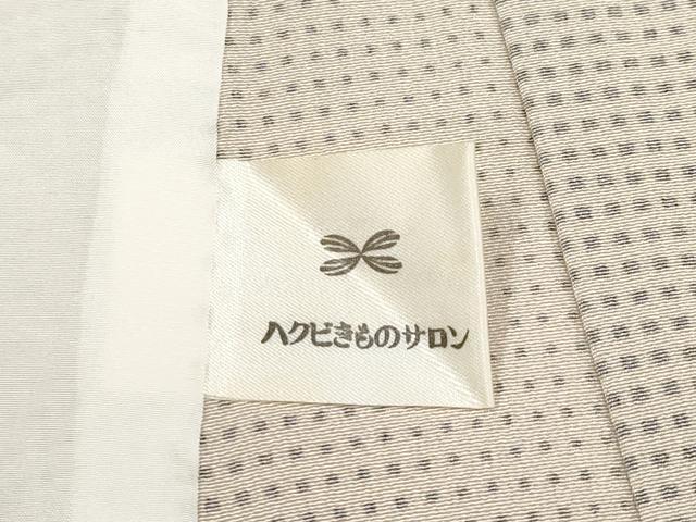平和屋着物▽極上 江戸小紋 保科勝信 単衣 角通し 薄香色地 逸品 CYAA3824s5