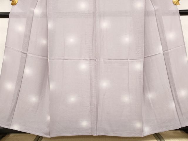 平和屋着物■極上　夏物　小紋　蛍暈し　絽縮緬　白藤色　逸品　CYAA3828s5