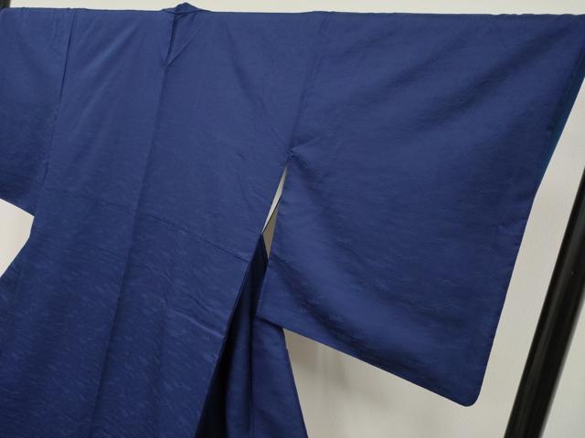 平和屋着物○極上 BANKANわものや お召 桐竹鳳凰地紋 濃紺地