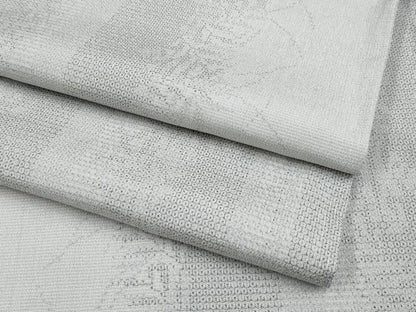 平和屋着物▽極上 本塩沢 単衣 110亀甲 草木文 枯野色地 逸品 未使用 CYAA3840s5